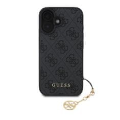 Guess Zadní kryt 4G Charm pro iPhone 16 Plus Tone on Tone Grey