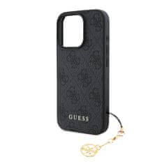 Guess Zadní kryt 4G Charm pro iPhone 16 Pro Tone on Tone Grey