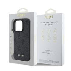 Guess Zadní kryt 4G Charm pro iPhone 16 Pro Tone on Tone Grey