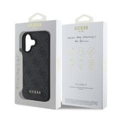 Guess Zadní kryt 4G Charm pro iPhone 16 Plus Tone on Tone Grey