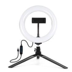 Puluz Tripod stolní kruhové LED světlo 7.9'', černé