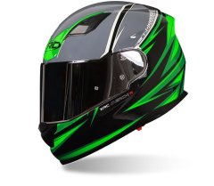 XRC Helma na moto Merchi R black/green/grey vel. XL