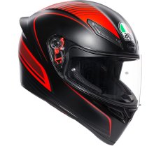 AGV Helma na moto K1 MULTI WARMUP MATT BLACK/RED vel. XL