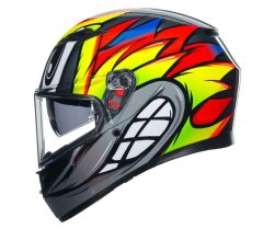 AGV Helma na moto 2118381001 012 K3 E2206 MPLK BIRDY 2.0 GREY/YELLOW/RED vel. XS