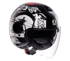 AGV ETERES E2206 HISTORY MATT BLACK/WHITE/RED vel. L