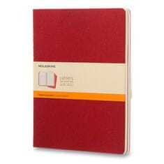 Moleskine Sešity Cahier XL, linkovaný, 3 ks, červený