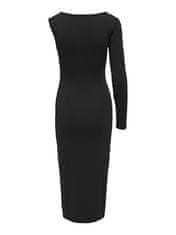 ONLY Dámské šaty ONLINA Standard Fit 15302675 Black/One Sleeve (Velikost S)