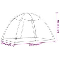 Vidaxl Moskytiéra Mongolia s dvířky 220 síťovina bílá 200x200x130 cm