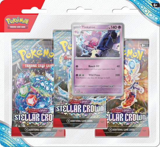 Pokémon TCG: SV07 Stellar Crown - 3 Blister Booster Tinkaton