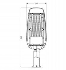 Berge LED pouliční lampa 100W - studená bílá