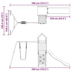 Vidaxl Dětské hřiště na zahradu masivní dřevo douglasky