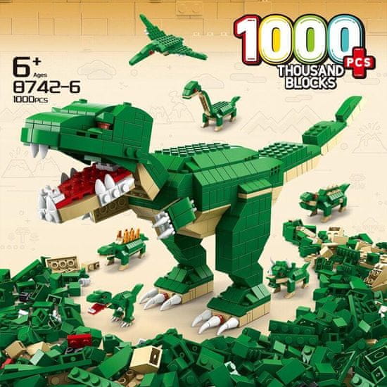 INTEREST Stavebnice - Dinosauři 6v1 DIY Dinosaur Set 1000 ks..