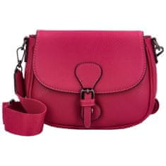 Sara Moda Trendy dámská koženková crossbody kabelka Bindi, fuchsiová