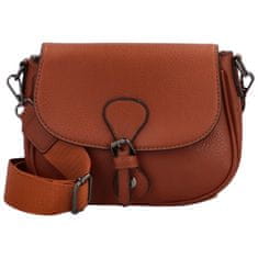 Sara Moda Trendy dámská koženková crossbody kabelka Bindi, hnědá