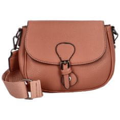 Sara Moda Trendy dámská koženková crossbody kabelka Bindi, starorůžová