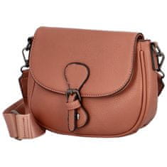 Sara Moda Trendy dámská koženková crossbody kabelka Bindi, starorůžová