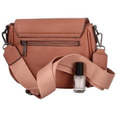 Sara Moda Trendy dámská koženková crossbody kabelka Bindi, starorůžová