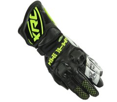 XRC Rukavice na moto HADERG RACE BLK/WHT/FLUO vel. M