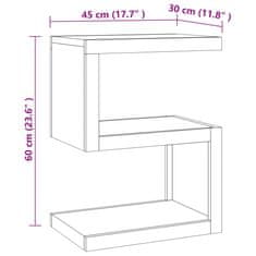 Vidaxl Odkládací stolek 45 x 30 x 60 cm masivní teakové dřevo