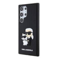 Karl Lagerfeld Hard obal na Samsung Galaxy S24 ULTRA Karl Lagerfeld Black 3D Rubber Karl and Choupette