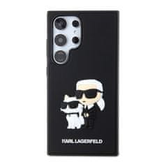 Karl Lagerfeld Hard obal na Samsung Galaxy S24 ULTRA Karl Lagerfeld Black 3D Rubber Karl and Choupette