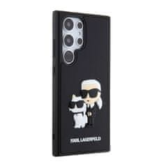 Karl Lagerfeld Hard obal na Samsung Galaxy S24 ULTRA Karl Lagerfeld Black 3D Rubber Karl and Choupette