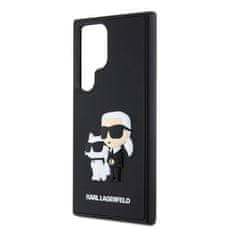 Karl Lagerfeld Hard obal na Samsung Galaxy S24 ULTRA Karl Lagerfeld Black 3D Rubber Karl and Choupette