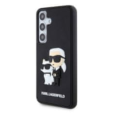 Karl Lagerfeld Hard obal na Samsung Galaxy S24 5G Karl Lagerfeld Black 3D Rubber Karl and Choupette