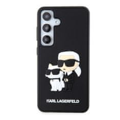 Karl Lagerfeld Hard obal na Samsung Galaxy S24 5G Karl Lagerfeld Black 3D Rubber Karl and Choupette