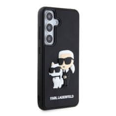 Karl Lagerfeld Hard obal na Samsung Galaxy S24 5G Karl Lagerfeld Black 3D Rubber Karl and Choupette