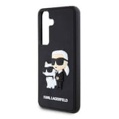 Karl Lagerfeld Hard obal na Samsung Galaxy S24 5G Karl Lagerfeld Black 3D Rubber Karl and Choupette