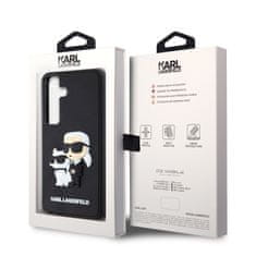 Karl Lagerfeld Hard obal na Samsung Galaxy S24 5G Karl Lagerfeld Black 3D Rubber Karl and Choupette