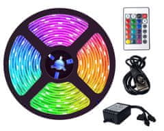 Cappa LED pásek RGB 1,5m do USB – 31 LED / m, zdroj + dálkový ovladač