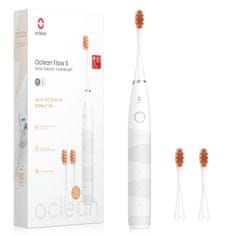 Oclean Flow S White Set - sonický kartáček bílý a 3 hlavice