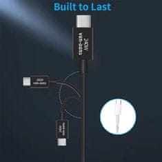 IZMAEL USB-C na USB-C Kabel - 5A - 100W - USB 3.0 PD - Bílá KP31798