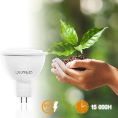 LUMILED 10x LED žárovka GU5.3 MR16 8W = 80W 720lm 3000K Teplá bílá 120°