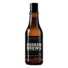 Redken Šampon 3 v 1 Brews (3-In-1 Shampoo, Conditioner and Body Wash) 300 ml