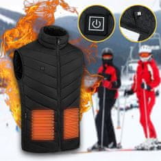 VIVVA® Unisex vyhřívaná vesta, Pánská vesta, Dámská vesta, Prošívaná Vesta, Outdoorové oblečení + dobíjecí baterie je součástí dodávky POWERBANK | FLAMEVEST 6XL