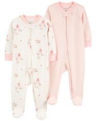 FEEDO CARTER'S Overal na zip Sleep&Play Pink Sheep/Stripe holka 2ks 9m/vel. 74