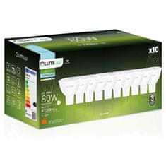 LUMILED 10x LED žárovka GU5.3 MR16 8W = 80W 720lm 6500K Studená bílá 120°