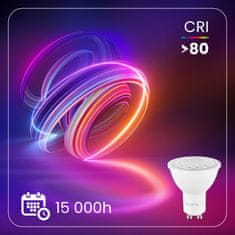 LUMILED 10x LED žárovka GU10 6W = 50W 580lm 3000K Teplá bílá NASTAVITELNÁ 24° 36° 60°