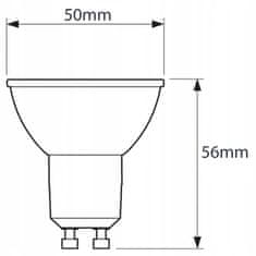 LUMILED 10x LED žárovka GU10 6W = 50W 580lm 4000K Neutrální bílá 180° NASTAVITELNÁ 24° 36° 60°