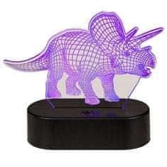 Zdravíčko Boskovice Lampička 3D Dinosaurus Triceratops