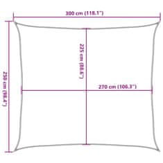 Vidaxl Stínící plachta 160 g/m² hnědá 2,5 x 3 m HDPE