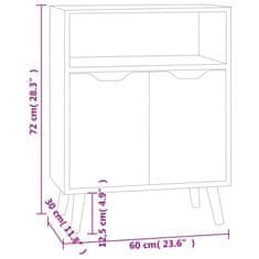 Vidaxl Příborník bílý 60 x 30 x 72 cm kompozitní dřevo