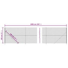 Vidaxl Drátěné pletivo s přírubami antracitové 1,8 x 10 m