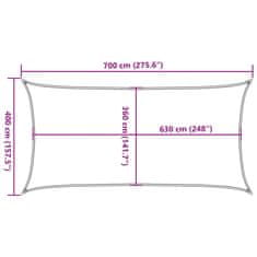 Vidaxl Plachta proti slunci 160 g/m² bílá 4 x 7 m HDPE