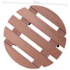 Vidaxl Vozíky na rostliny 4 ks hnědé Ø 30 x 7,5 cm WPC