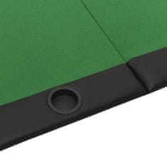 Vidaxl Skládací deska na poker pro 10 hráčů zelená 207 x 106 x 76 cm