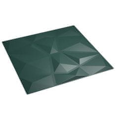 Vidaxl Nástěnné panely 48 ks zelené 50 x 50 cm XPS 12 m² diamant